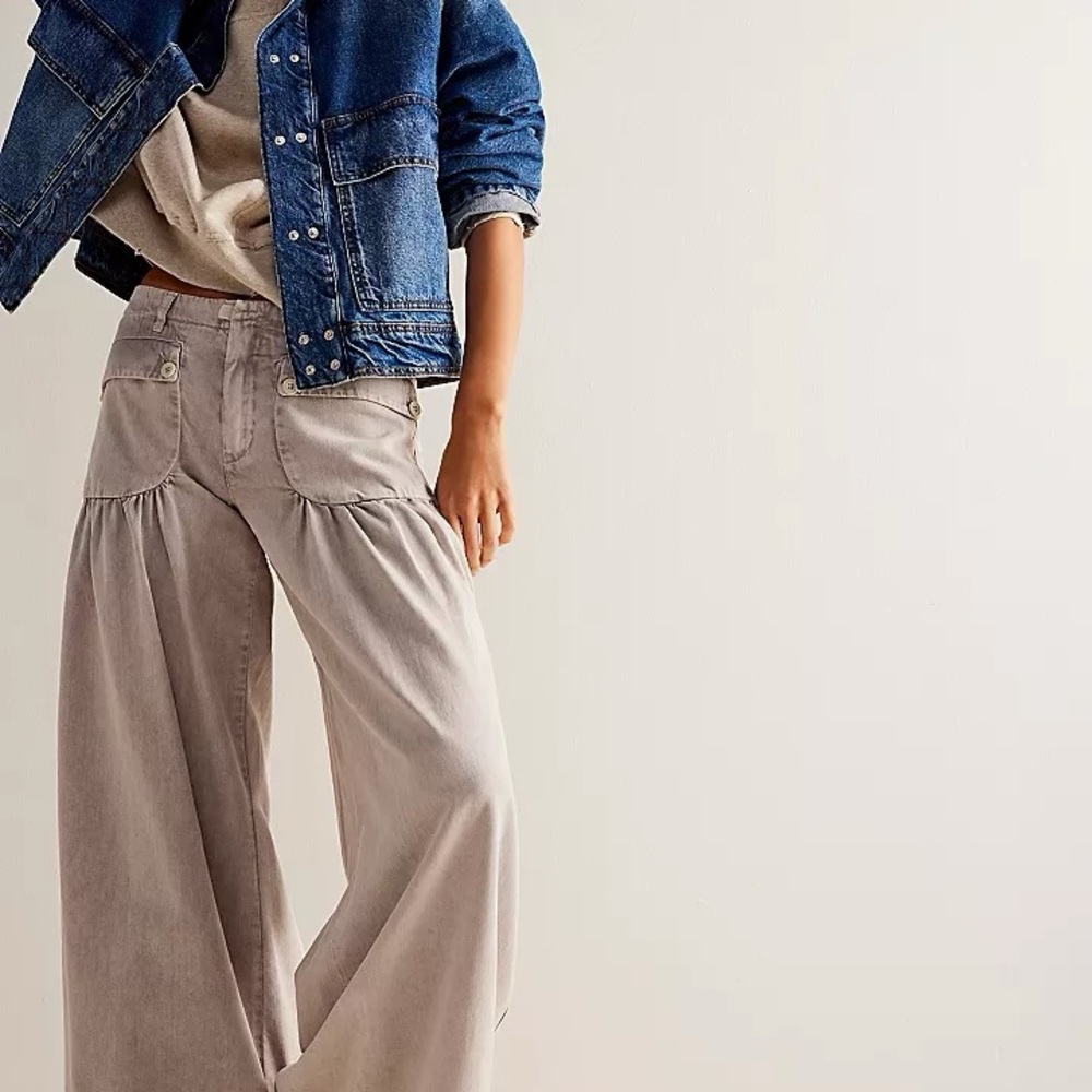 Free People Pant- We the Free Lotus Pant in Overcast